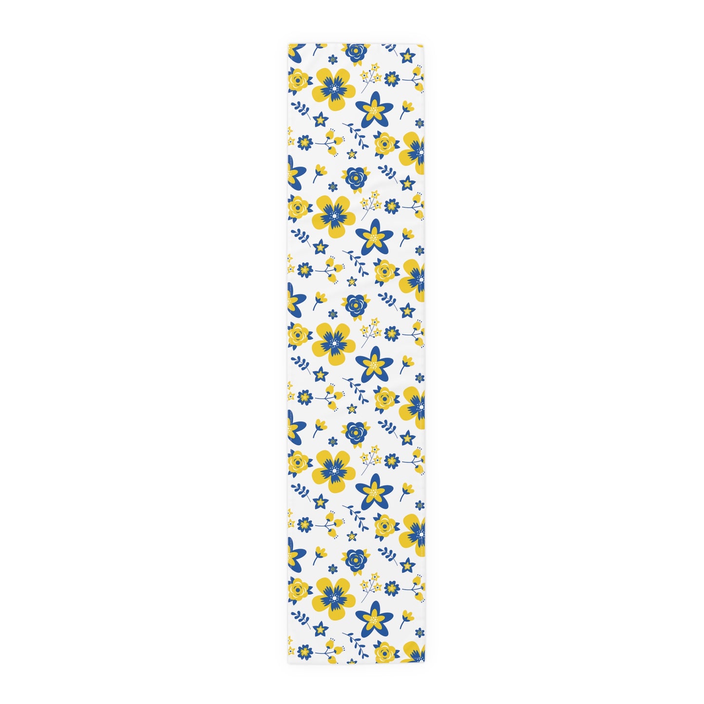 Ukrainian Country Flowers Spring Cotton Poly Table Runner