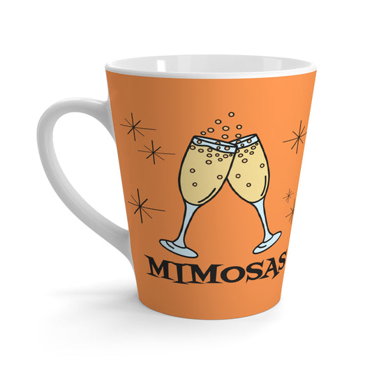 Mimosas Champagne Atomic Mid Century Retro Style Latte Coffee Mug