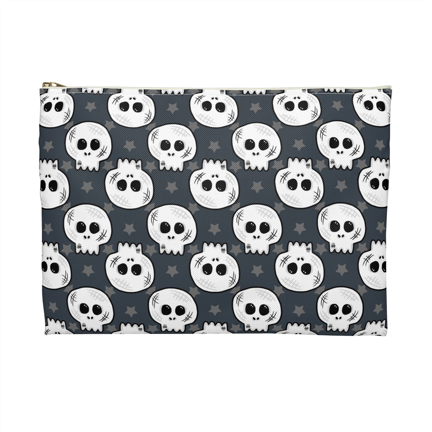 Skulls And Stars Halloween Print Polyester Accessory Pouch Travel Bag