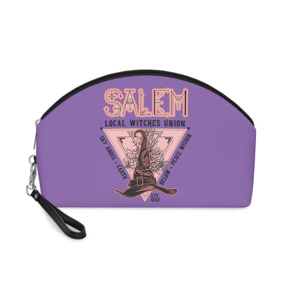 Salem Witches Union Purple Halloween Travel Cosmetic Makeup Bag