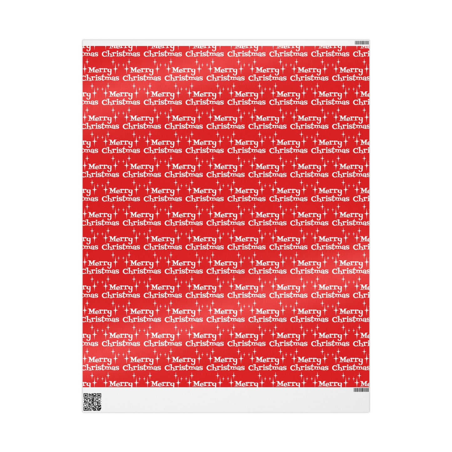 Merry Christmas Starburst Red Atomic Mid Century Retro Christmas Style Holiday Gift Wrap Paper - Glossy Or Matte