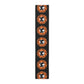 Black Cats Retro Halloween Print Black Cotton Poly Table Runner