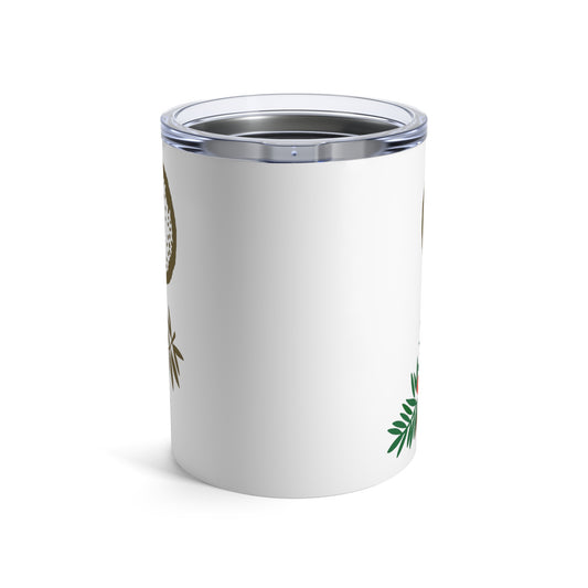 Christmas Candle Holly 50s Mid Century Retro Christmas Print Stainless Steel Tumbler 10oz