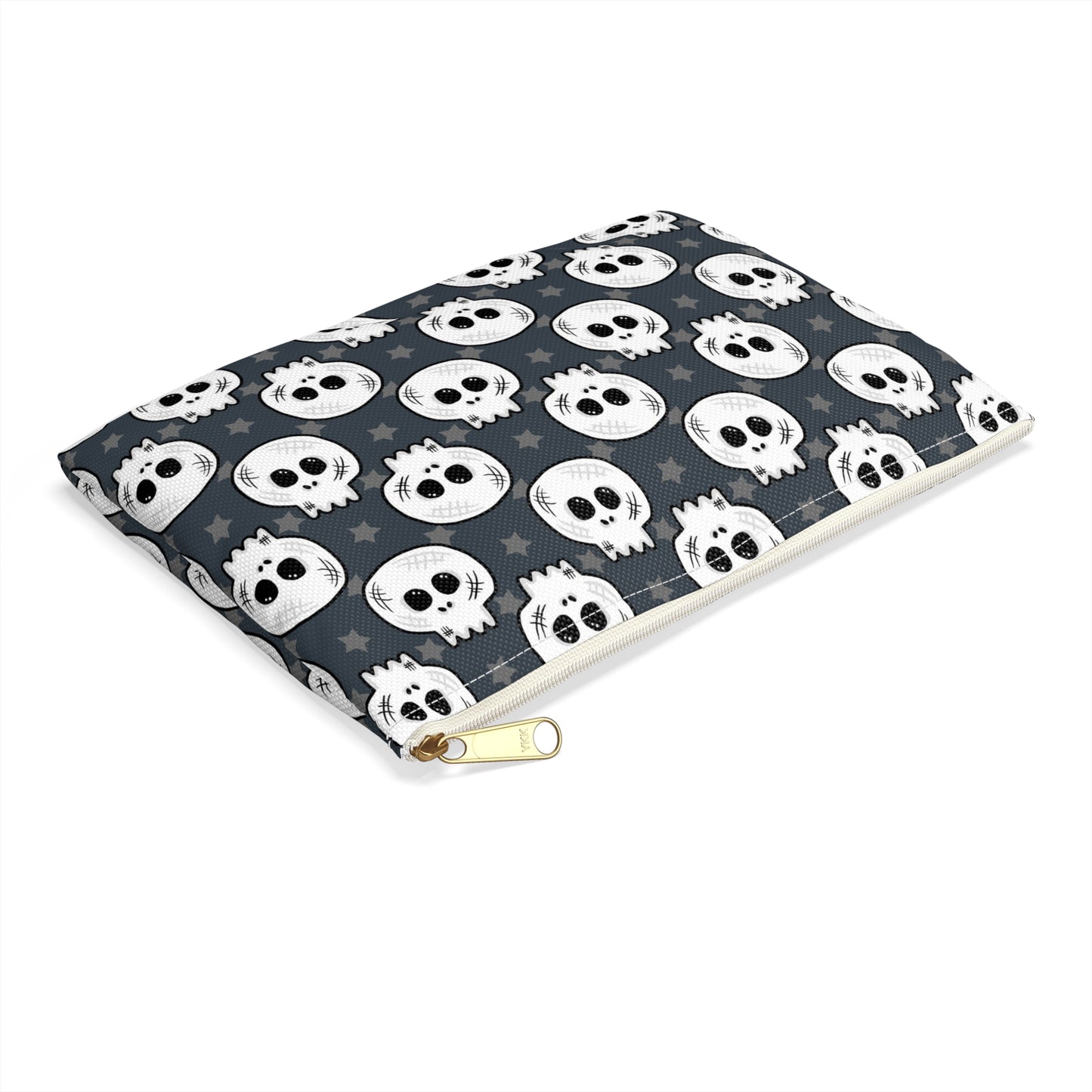 Skulls And Stars Halloween Print Polyester Accessory Pouch Travel Bag