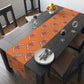 Skeleton Heart Hands Halloween Decor Orange Cotton Poly Table Runner