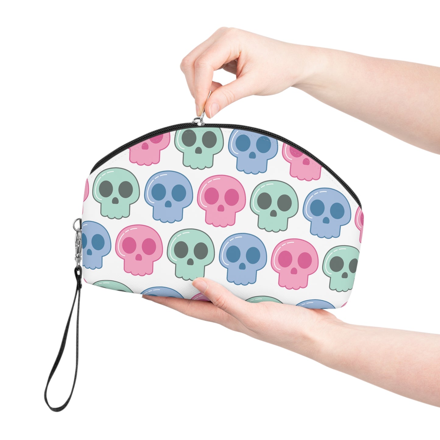 Pastel Skulls Halloween Travel Cosmetic Makeup Bag