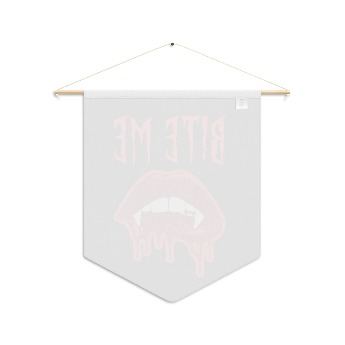 Bite Me Vampire Fangs Halloween Decor Print Wall Hanging Banner Flag