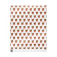 Reindeer Gold Stars Mid Century Retro Christmas Print Holiday Gift Wrap Paper - Glossy Or Matte