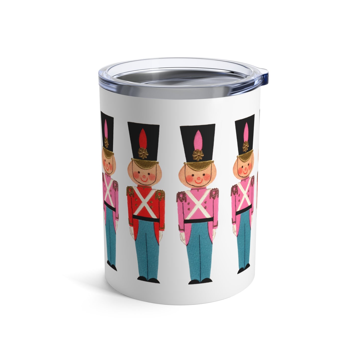 Christmas Toy Soldiers Retro Mid Century Christmas Print Stainless Steel Tumbler 10oz