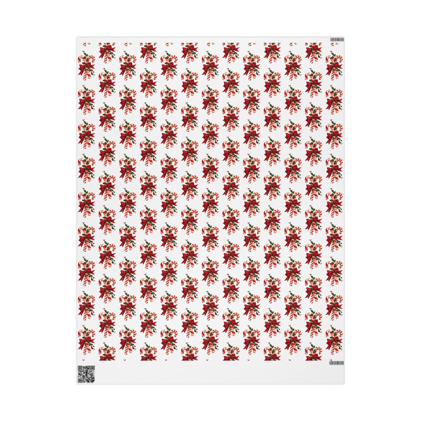 Retro Candy Canes Mid Century Retro Christmas Print Holiday Gift Wrap Paper - Glossy Or Matte