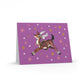 Reindeer Stars Mid Century Retro Christmas Style Matte Greeting Cards (8, 16, and 24 pcs)