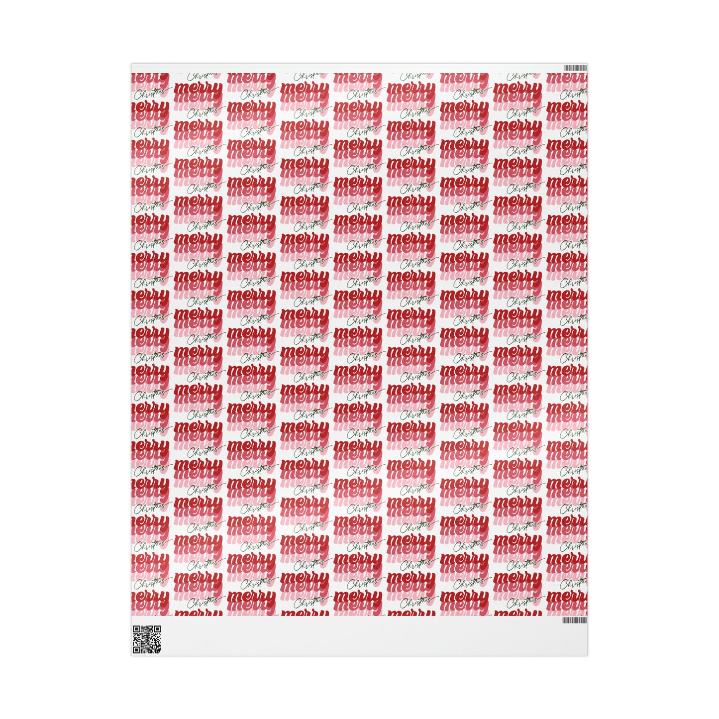 Merry Merry Merry Christmas Retro Style Christmas Print Holiday Gift Wrap Paper - Glossy Or Matte