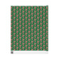 Hi Santa On Candy Cane Retro Christmas Print Holiday Gift Wrap Paper - Glossy Or Matte