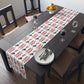 Game Night Atomic Mid Century Retro Style Party Decor Cotton Poly Table Runner