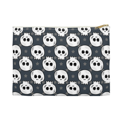 Skulls And Stars Halloween Print Polyester Accessory Pouch Travel Bag