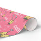 Cheers Champagne Pink Atomic Retro Style Congratulations Gift Wrap Paper - Glossy Or Matte