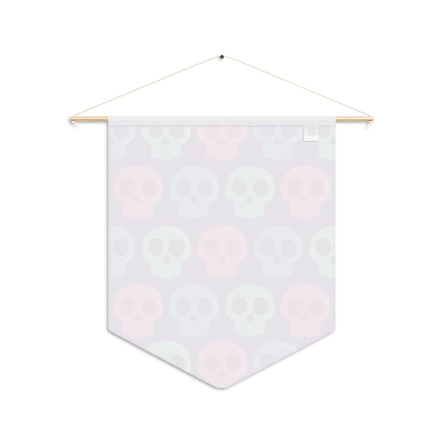 Cute Pastel Halloween Skulls Print Wall Hanging Banner Flag