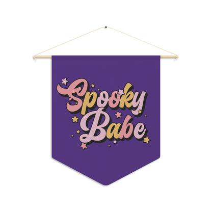 Spooky Babe Halloween Print Style Decor Print Wall Hanging Banner Flag