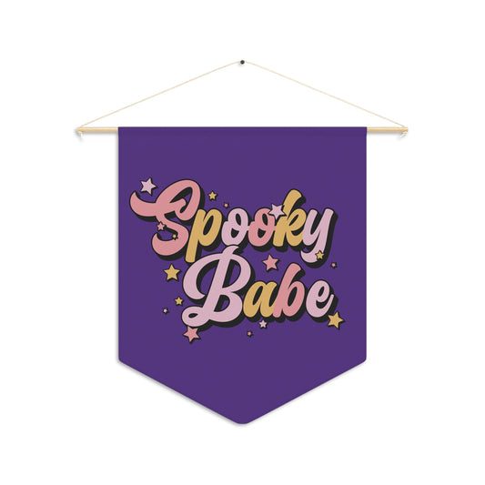 Spooky Babe Halloween Print Style Decor Print Wall Hanging Banner Flag