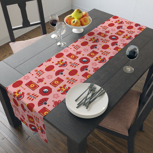 Lunar New Year Of The Dragon Spring Festival Holiday Table Runner - Cotton Or Polyester