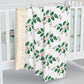 Christmas Holly Mid Century Retro Christmas Print Sherpa Fleece Blanket