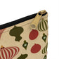 Christmas Ornaments Retro Christmas Print Polyester Accessory Pouch Travel Bag