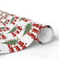 Merry And Bright Cute Christmas Tree Retro Style Christmas Holiday Gift Wrap Paper - Glossy Or Matte