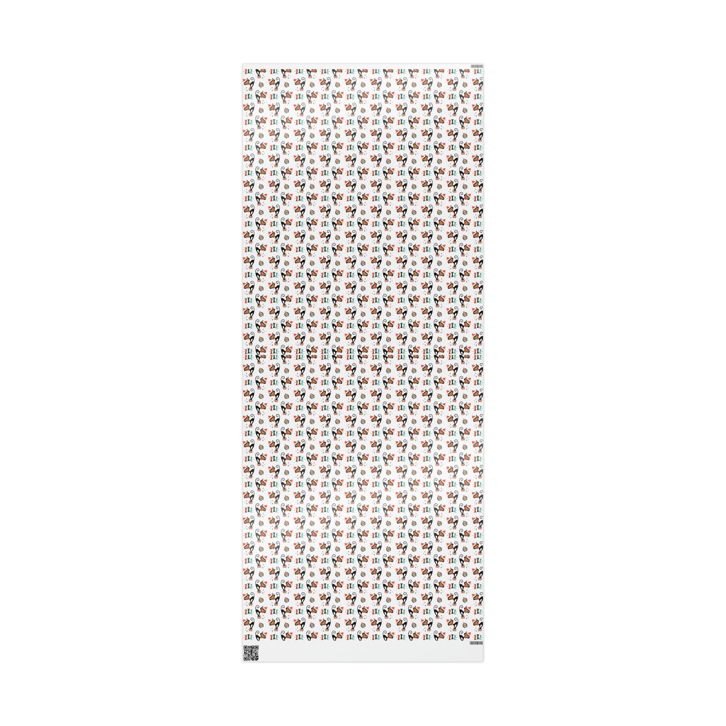 Atomic Christmas Black Cats With Presents Atomic Retro Style Christmas Holiday Gift Wrap Paper - Glossy Or Matte