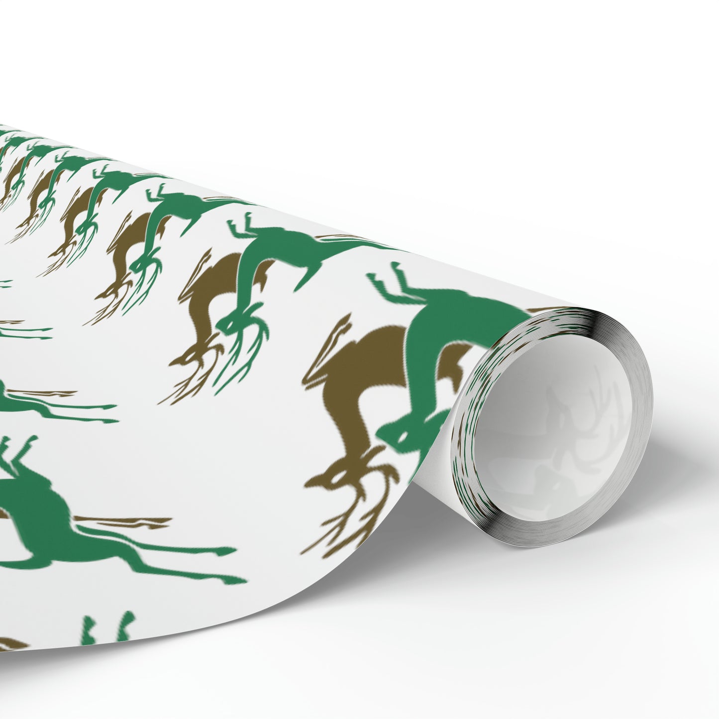 Christmas Reindeer Mid Century Retro Christmas Print Holiday Gift Wrap Paper - Glossy Or Matte