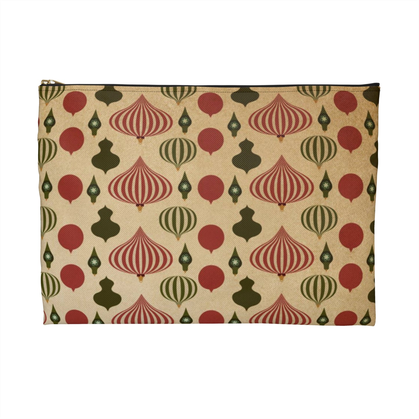 Christmas Ornaments Retro Christmas Print Polyester Accessory Pouch Travel Bag