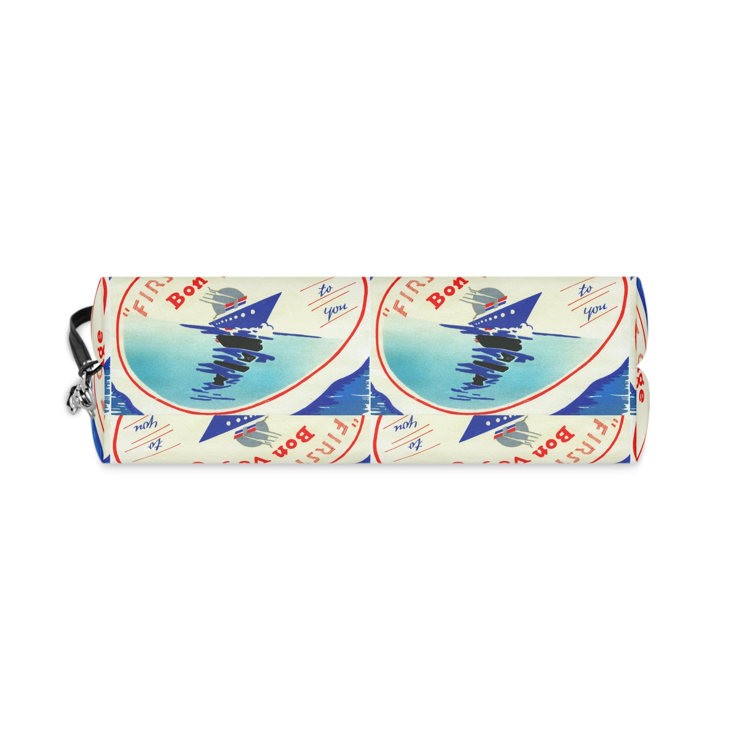 First Class Bon Voyage Cruise Travel Retro Print Makeup Bag