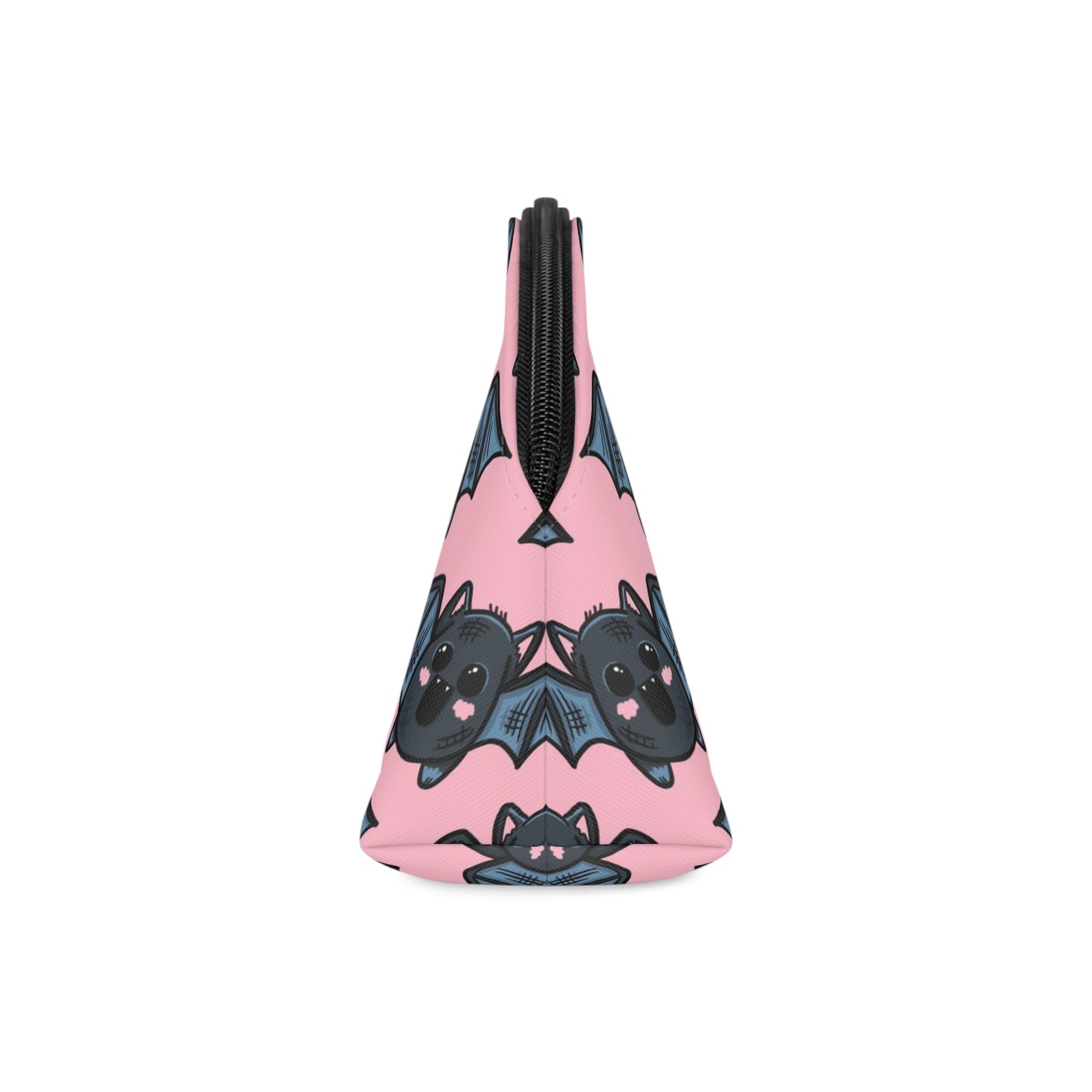 Cute Pink Bats Halloween Travel Cosmetic Makeup Bag