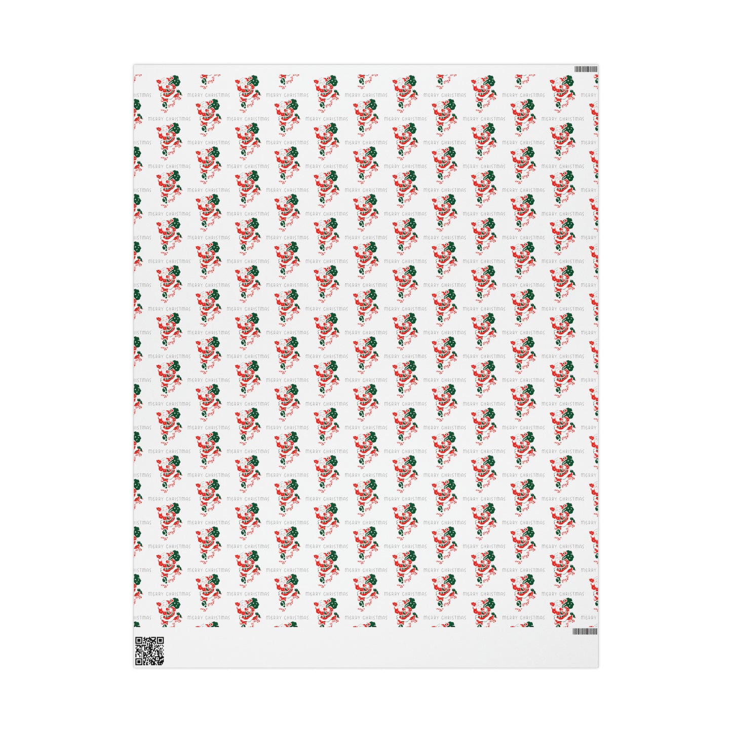 Merry Christmas Santa Mid Century Retro Christmas Style Holiday Gift Wrap Paper - Glossy Or Matte