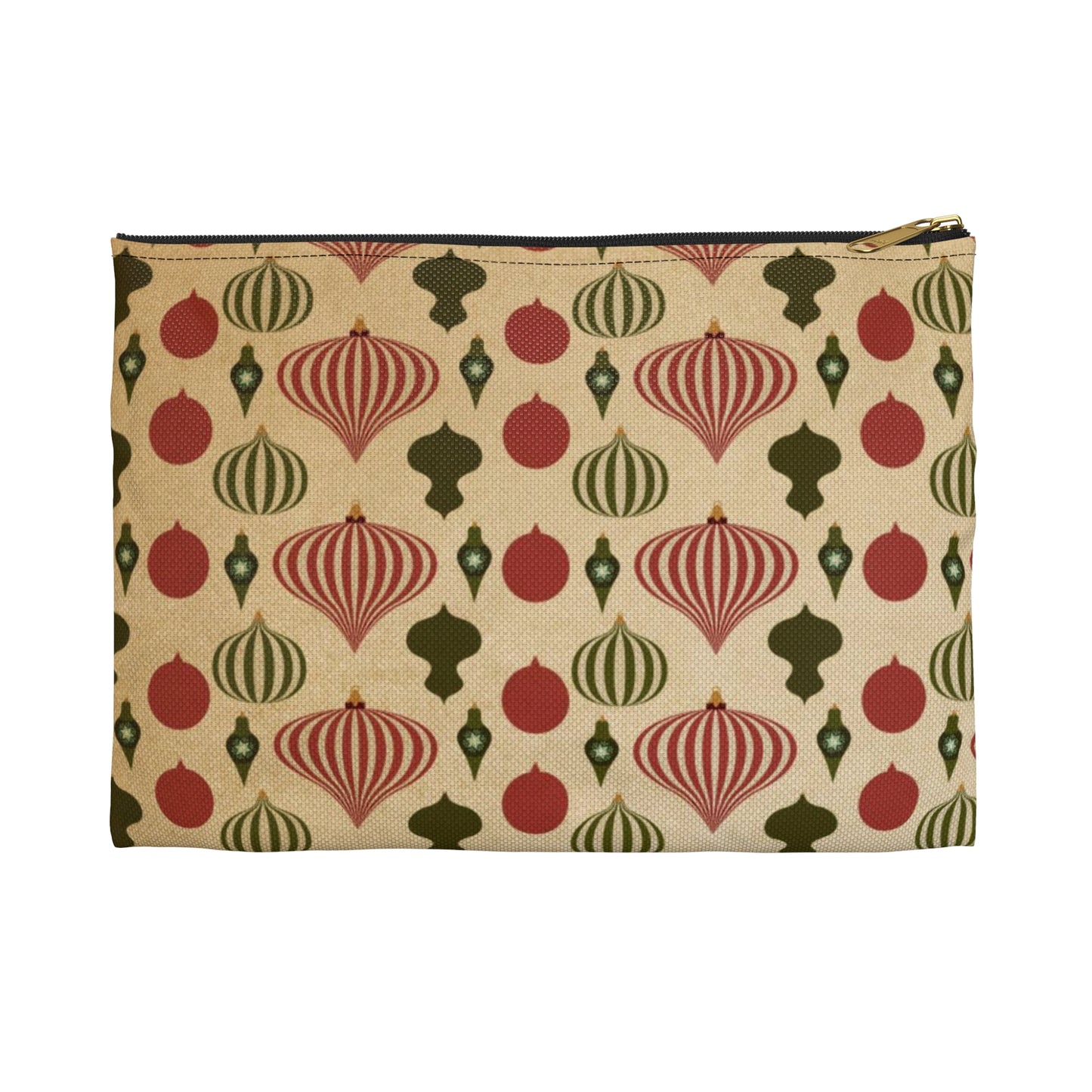 Christmas Ornaments Retro Christmas Print Polyester Accessory Pouch Travel Bag