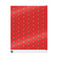 Leaping Reindeer Stars Red Mid Century Retro Christmas Print Holiday Gift Wrap Paper - Glossy Or Matte