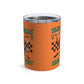 Trick Or Treat Smell My Feet Jack O Lantern Orange Distressed Halloween Print Stainless Steel Tumbler 10oz