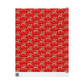 Merry Christmas Leaping Reindeer Red Mid Century Retro Christmas Print Holiday Gift Wrap Paper - Glossy Or Matte