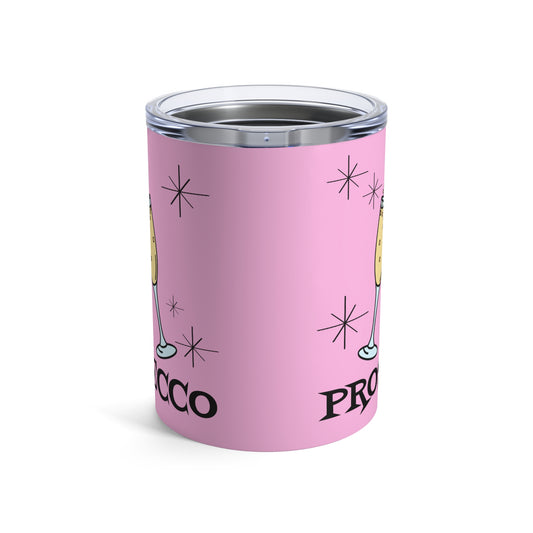 Prosecco Cocktails Mid Century Retro Style Stainless Steel Tumbler 10oz