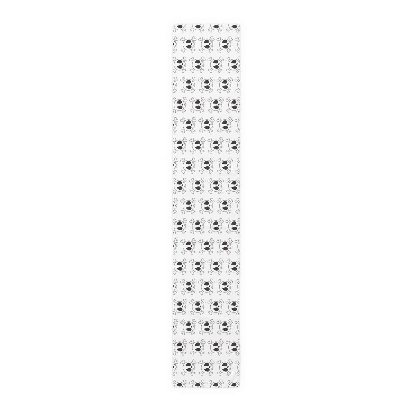 Cute Skulls Halloween Print Cotton Poly Table Runner