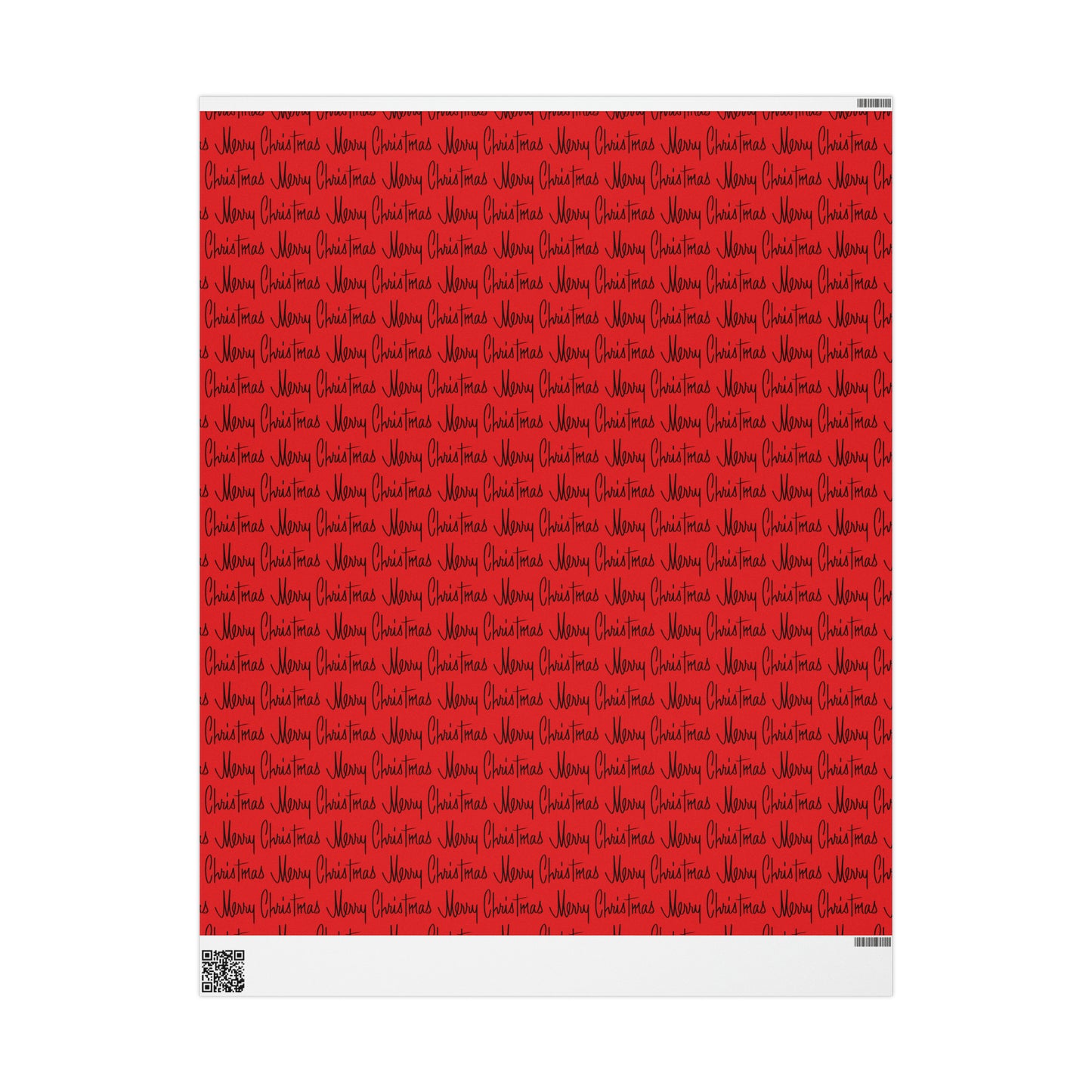 Merry Christmas Red Mid Century Retro Christmas Print Holiday Gift Wrap Paper - Glossy Or Matte