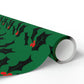 Christmas Holly Mid Century Retro Christmas Print Holiday Gift Wrap Paper - Glossy Or Matte