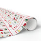 Christmas Cocktails Mid Century Retro Christmas Print Holiday Gift Wrap Paper - Glossy Or Matte