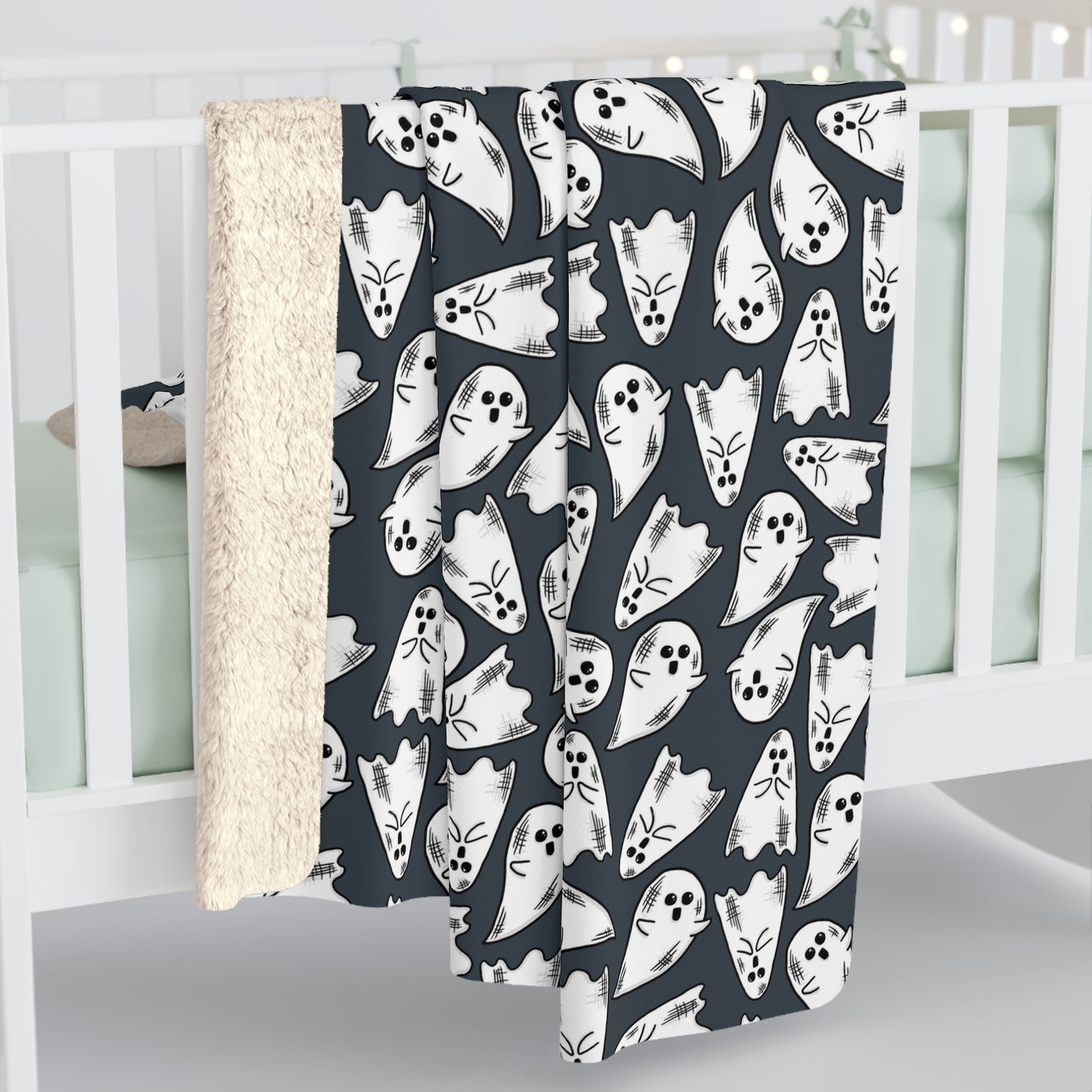 Cute Halloween Ghosts Sherpa Fleece Blanket