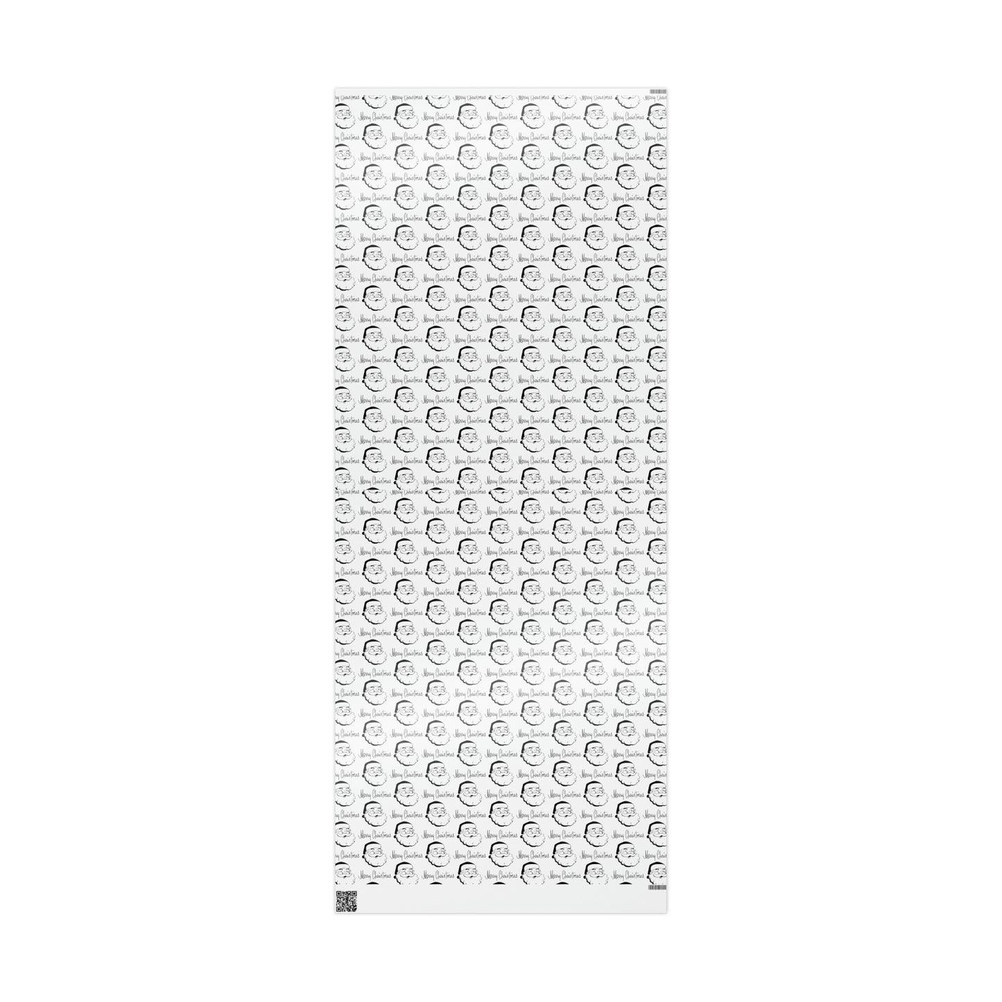 Merry Christmas Santa Black And White Mid Century Retro Christmas Print Holiday Gift Wrap Paper - Glossy Or Matte