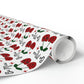 Retro Cherries Be Mine Gift Wrap - Romantic and Stylish Wrapping Paper