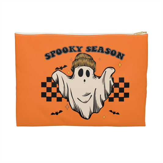 Spooky Season Ghost Halloween Print Polyester Accessory Pouch Travel Bag