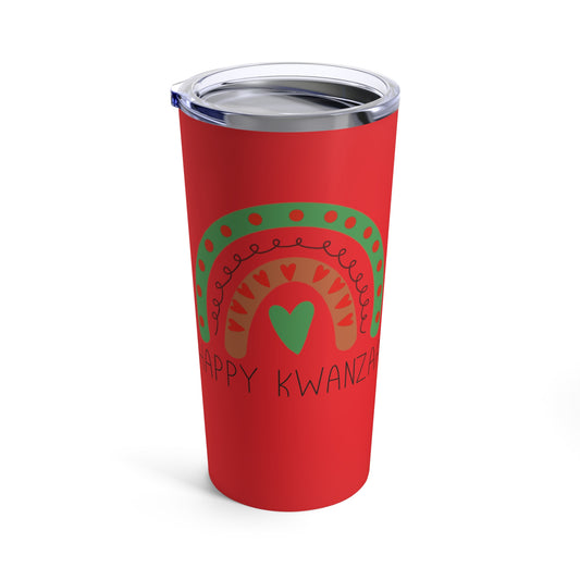 Happy Kwanzaa Boho Rainbow Stainless Steel Tumbler 20oz