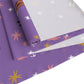 Reindeer Stars Purple Mid Century Retro Christmas Print Home Decor Cotton Poly Table Runner