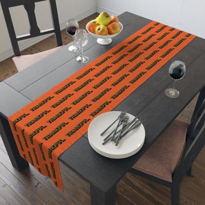 Thankful Retro Style Fall Autumn Thanksgiving Decor Cotton Poly Table Runner