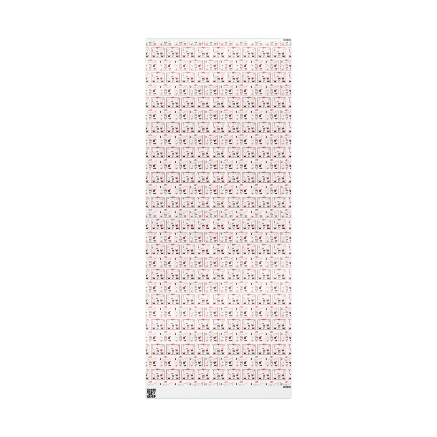 Christmas Cocktails Mid Century Retro Christmas Print Holiday Gift Wrap Paper - Glossy Or Matte